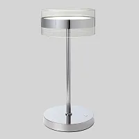 Настольная лампа LED MYSELF LG10W LED Crystal Lux прозрачная на 1 лампу, основание хром металл в стиле современный 