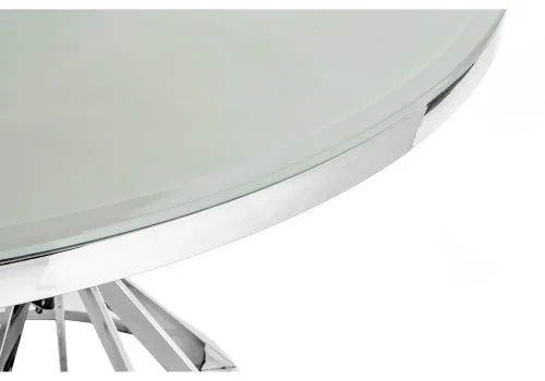 Стол стеклянный Twist steel / white
  11395 Woodville столешница белая из стекло фото 3