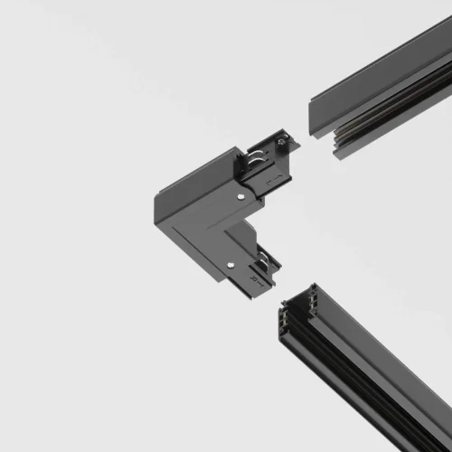 Коннектор для шинопровода 3 phase track system TRA005CL-31B-L Maytoni чёрный в стиле для светильников серии 3 Phase Track System подвесной накладной trinity трёхфазный трёхфазный фото 3