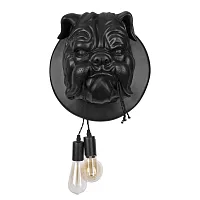 Бра Bulldog 10177 Black LOFT IT без плафона 3 лампы, основание чёрное в стиле современный собака