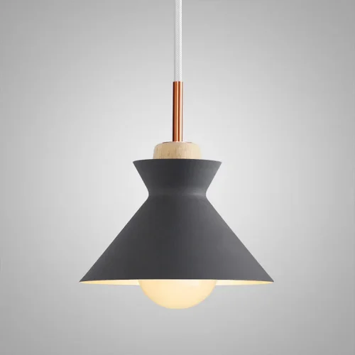 Светильник подвесной OMG B Gray 179778-26 ImperiumLoft серый 1 лампа, основание золотое в стиле современный скандинавский 
