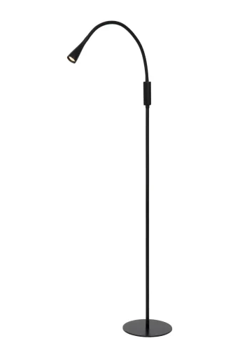 Торшер LED Zozy 18756/03/30 Lucide чёрный на 1 лампу, основание чёрное в стиле современный 