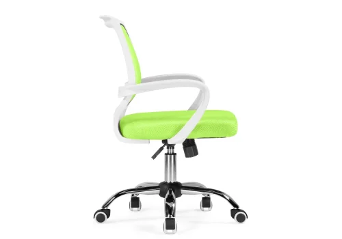 Компьютерное кресло Ergoplus green / white 15374 Woodville, зелёный/ткань, ножки/металл/хром, размеры - *940***610* фото 4