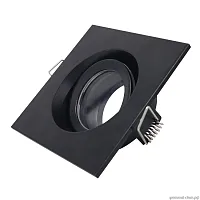 Светильник точечный ST255 ST255.418.01 ST-Luce чёрный 1 лампа, основание чёрное в стиле хай-тек квадратный