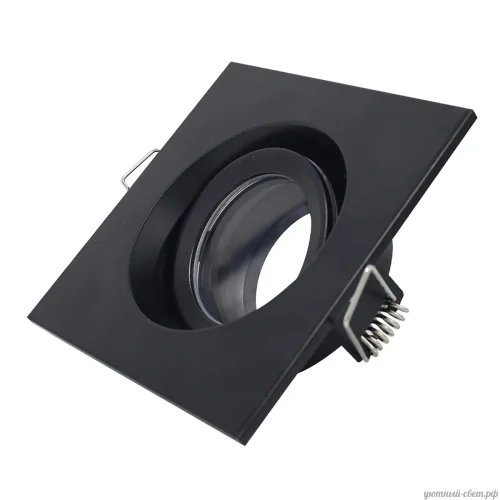 Светильник точечный ST255 ST255.418.01 ST-Luce чёрный 1 лампа, основание чёрное в стиле хай-тек квадратный
