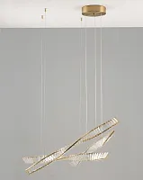 Светильник подвесной LED Asti V10435-PL Moderli прозрачный 1 лампа, основание золотое в стиле современный хай-тек 