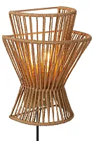 Бра в розетку Tasman 10220/01/72 Lucide коричневый бежевый 1 лампа, основание матовое золото латунь в стиле скандинавский в розетку