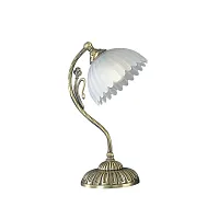 Настольная лампа P 1825 Reccagni Angelo белая 1 лампа, основание античное бронза латунь металл в стиле классический 