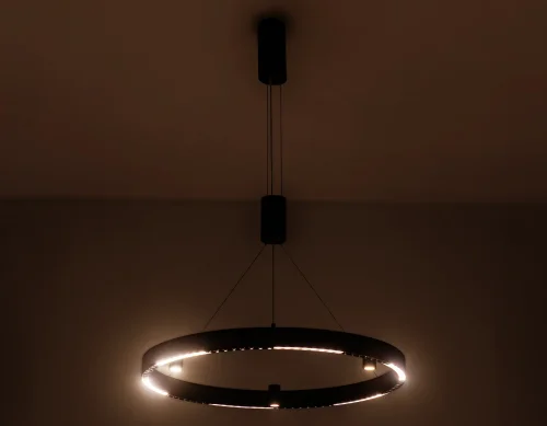 Светильник подвесной LED FL5845 Ambrella light чёрный 1 лампа, основание чёрное в стиле современный хай-тек кольца фото 4