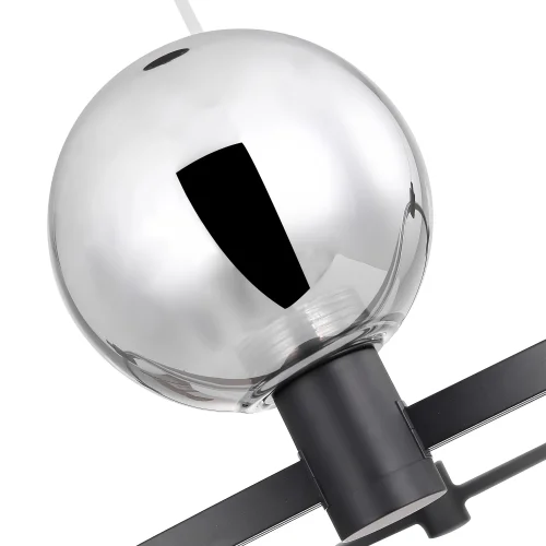 Светильник подвесной Urban FR4005PL-03B Freya чёрный серый 3 лампы, основание чёрное в стиле современный лофт шар фото 3