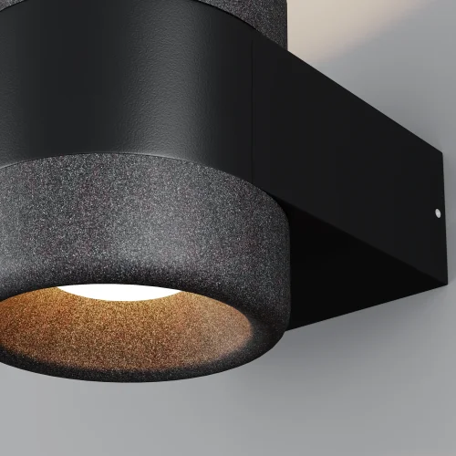 Настенный светильник LED уличный Orbit O490WL-L6B3K Maytoni уличный IP54 чёрный на 1 лампу, плафон чёрный в стиле современный хай-тек LED фото 4