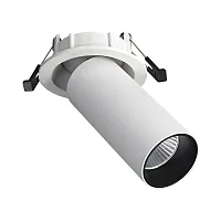 Светильник точечный LED ST759.538.07 ST-Luce чёрный на 1 лампу, основание белое в стиле современный трубочки