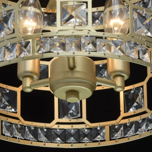 Люстра подвесная Монарх 121011503 MW-Light золотая на 3 лампы, основание золотое в стиле классический  фото 8