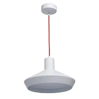 Светильник подвесной LED Эдгар 408012101 MW-Light белый 1 лампа, основание красное белое в стиле модерн 