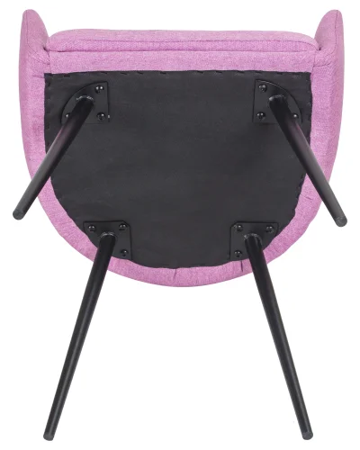 Стул обеденный 7304-LM ALINA, цвет сиденья сиреневый (LAR-106-16) Dobrin, фиолетовый/текстиль, ножки/металл/чёрный, размеры - ****500*480 фото 9
