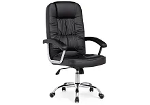 Кресло для руководителя Rik black 15256 Woodville, чёрный/искусственная кожа, ножки/металл/хром, размеры - ****640*660