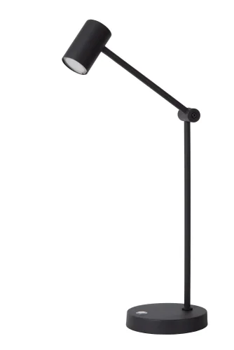 Настольная лампа офисная LED Tipik 36622/03/30 Lucide чёрная 1 лампа, основание чёрное металл в стиле современный  фото 2