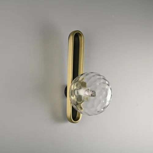 Бра Dixon 229035-22 ImperiumLoft прозрачный на 1 лампа, основание золотое в стиле  молекула шар фото 7