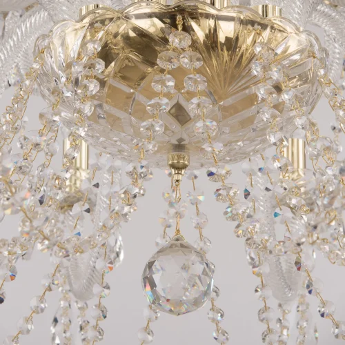 Люстра подвесная 101/12+6/360 G Bohemia Ivele Crystal без плафона на 18 ламп, основание золотое прозрачное в стиле классический sp фото 3