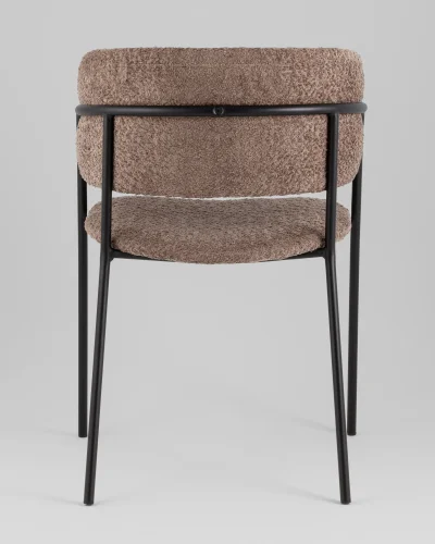 Кресло Нэлли New, букле коричневый УТ000039410 Stool Group, коричневый/букле, ножки/металл/чёрный, размеры - ***** фото 4