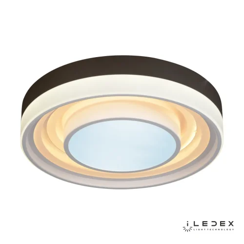 Светильник потолочный LED с пультом Summery B6317-104W/520 WH iLedex белый 1 лампа, основание чёрное в стиле современный хай-тек с пультом фото 3