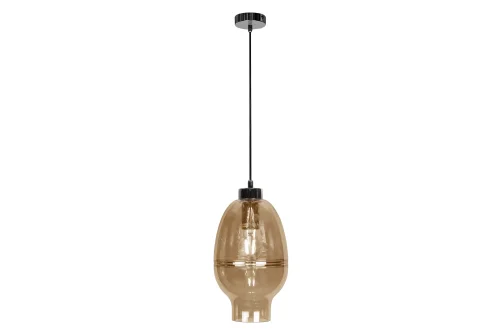 Светильник подвесной Relax AP9037-1 COG iLamp янтарный 1 лампа, основание хром в стиле современный лофт выдувное