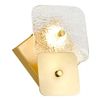 Бра LED Moore LSP-7443 Lussole прозрачный на 1 , основание матовое золото в стиле современный 