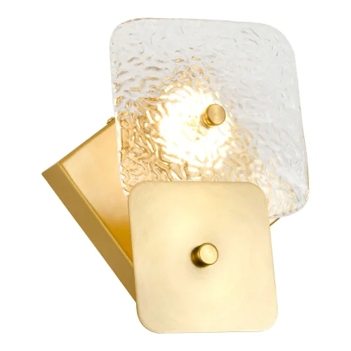 Бра LED Moore LSP-7443 Lussole прозрачный на 1 , основание матовое золото в стиле современный 