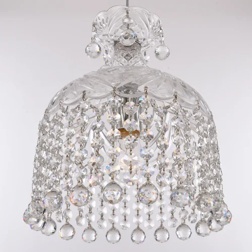 Светильник подвесной 14781P/22 Ni Balls Bohemia Ivele Crystal прозрачный 1 лампа, основание никель в стиле классический r фото 4