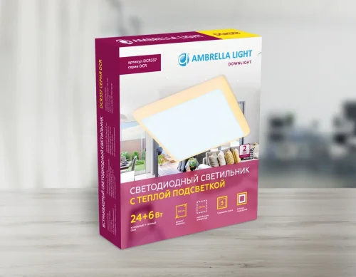 Светильник точечный LED Downlight DCR337 Ambrella light белый 1 лампа, основание белое в стиле современный хай-тек квадратный фото 13
