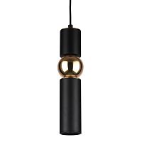 Светильник подвесной Varigotti OML-84406-05 Omnilux чёрный 1 лампа, основание чёрное в стиле современный трубочки