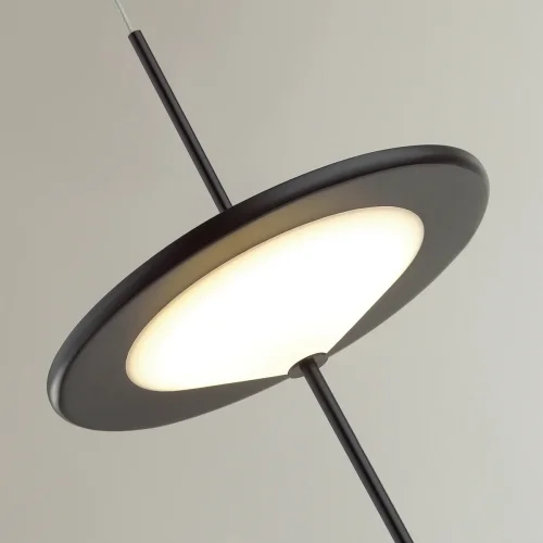 Светильник подвесной LED Steka 5012/10L Odeon Light белый чёрный 1 лампа, основание чёрное в стиле минимализм  фото 6