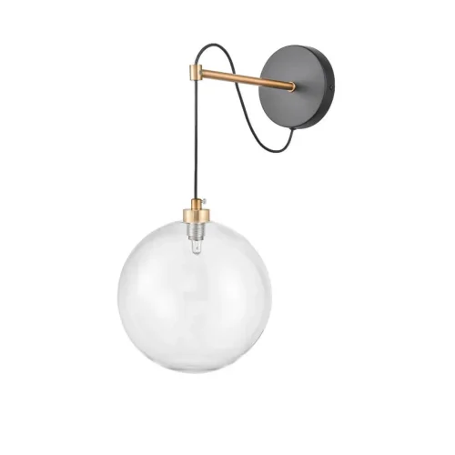 Бра Freedom VL5544W01 Vele Luce прозрачный на 1 лампу, основание чёрное в стиле классический фото 4