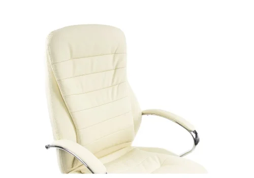 Компьютерное кресло Tomar кремовое 1742 Woodville, кремовый/искусственная кожа, ножки/металл/хром, размеры - *1260***680*680 фото 6