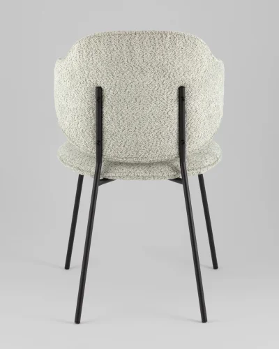 Стул Bellamy, букле мятный УТ000040259 Stool Group, мятный/букле, ножки/металл/чёрный, размеры - *820**** фото 3
