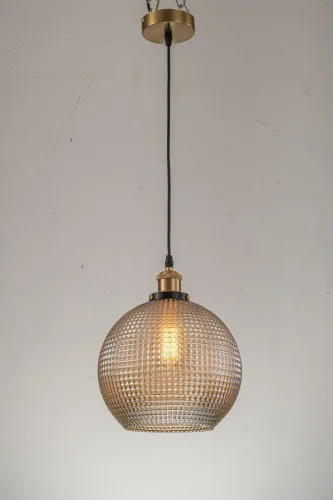 Светильник подвесной Magrello E 1.P6 A Arti Lampadari янтарный 1 лампа, основание золотое в стиле современный  фото 3