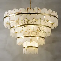 Люстра подвесная IOANNA D100 219577-23 ImperiumLoft белая на 29 ламп, основание латунь в стиле современный Люстра подвесная IOANNA D100 219577-23 ImperiumLoft белая на 29 ламп, основание латунь в стиле современный