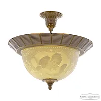 Люстра потолочная 7091P/44/LS GW Angel Bohemia Ivele Crystal бежевая на 4 лампы, основание золотое в стиле кантри классический 