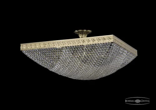 Люстра потолочная хрустальная 19322/60IV G Bohemia Ivele Crystal прозрачная на 10 ламп, основание золотое в стиле классический sp