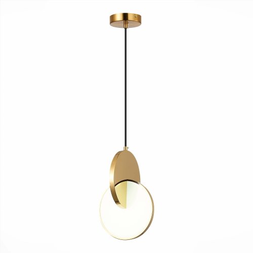 Светильник подвесной LED Eclisse SL6107.213.01 ST-Luce белый 1 лампа, основание золотое в стиле современный  фото 4