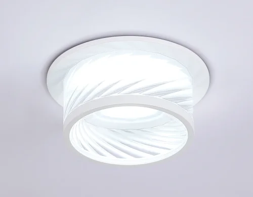 Светильник точечный TN1251 Ambrella light белый 1 лампа, основание белое в стиле хай-тек современный  фото 4
