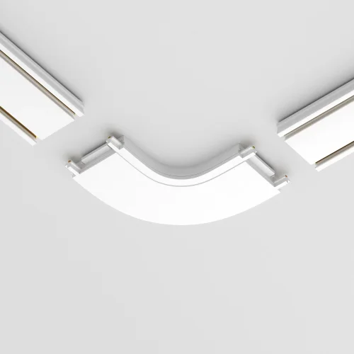 Конектор питания полукруглый Magnetic track system Radity TRA084CR-11W Maytoni белый в стиле хай-тек современный для светильников серии Magnetic track system Radity подвесной накладной radity радиусная магнитная магнитный фото 4