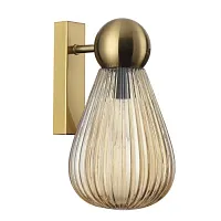 Бра Elica 5402/1W Odeon Light янтарный 1 лампа, основание золотое в стиле современный 