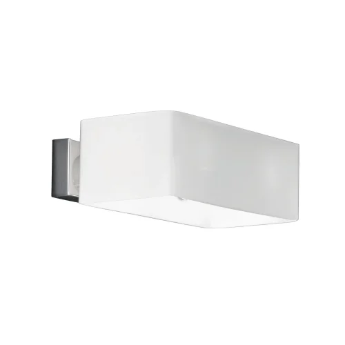 Бра BOX AP2 BIANCO Ideal Lux белый на 2 лампы, основание хром в стиле современный фото 2