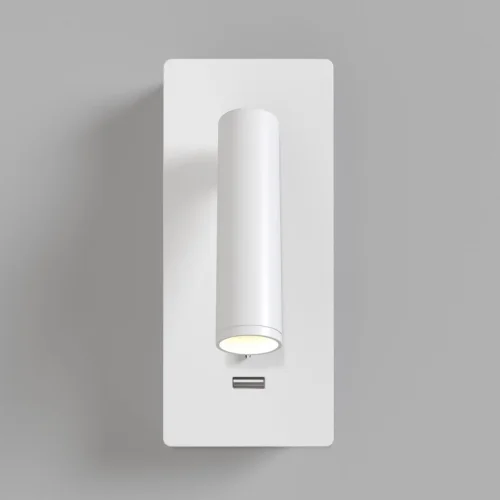 Бра с выключателем и usb LED Mirax C041WL-L3W3K Maytoni белый на 1 лампу, основание белое в стиле хай-тек фото 3