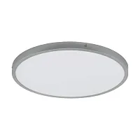 Светильник потолочный LED Fueva 1 97276 Eglo белый на 1 лампу, основание серебряное в стиле хай-тек современный тарелка