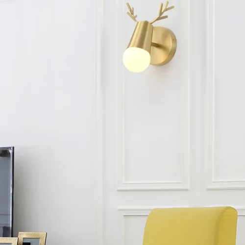 Бра DEER GOLD 151447-26 ImperiumLoft белый на 1 лампу, основание латунь в стиле современный лофт фото 4
