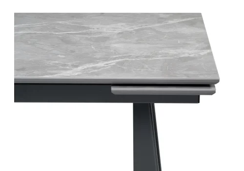 Керамический стол Бэйнбрук 120х80х76 серый мрамор / графит 530825 Woodville столешница серая мрамор из керамика фото 5
