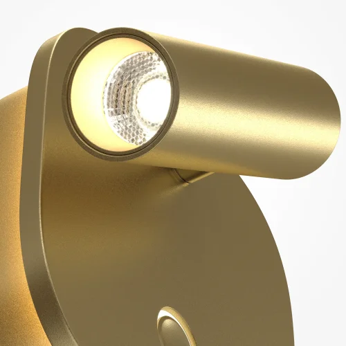 Бра с выключателем LED Ego C175WL-9W-2.7-4K-MG Maytoni матовый золото на 1 лампу, основание матовое золото в стиле современный хай-тек для чтения фото 2