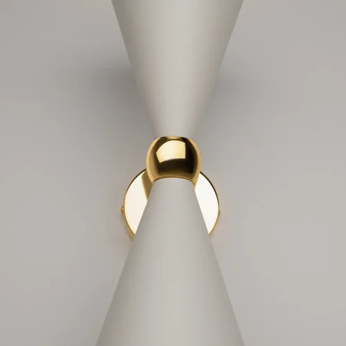 Бра Vesper MOD108WL-02WG Maytoni белый на 2 лампы, основание золотое в стиле современный арт-деко фото 11